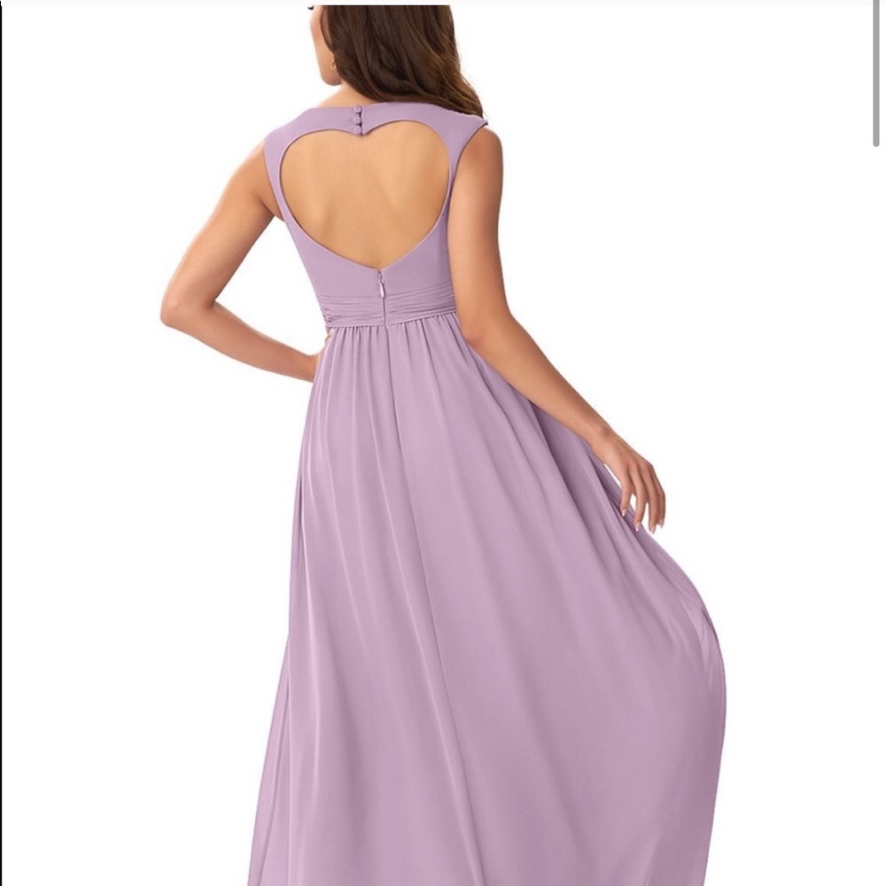 Chiffon Heart Cut-Out Bridesmaid Dress